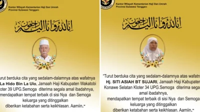 Dua Jemaah Haji Sulawesi Tenggara Wafat Saat Jalani Ibadah Haji di Arab Saudi