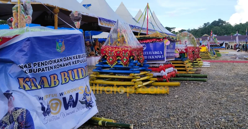 Kirab Budaya Perdana Konkep Berlangsung Meriah, Tampilkan Harmoni Lintas Suku di Wawonii