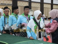 Jemaah Calon Haji Asal Kendari, Kolaka, Konsel, dan Koltim Jalani Proses Embarkasi di Makassar