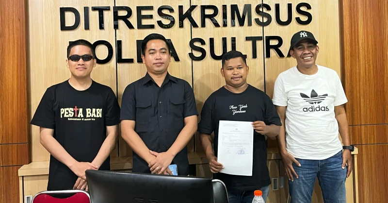 AJI, IJTI, dan KKJ Laporkan Kasus Doxing Wartawan Fadli Aksar ke Polda Sultra