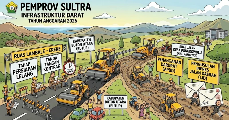 Pemprov Sultra Benahi Jalan di Buton Utara, Fokus pada Lambale-Ereke dan Pongkowulu