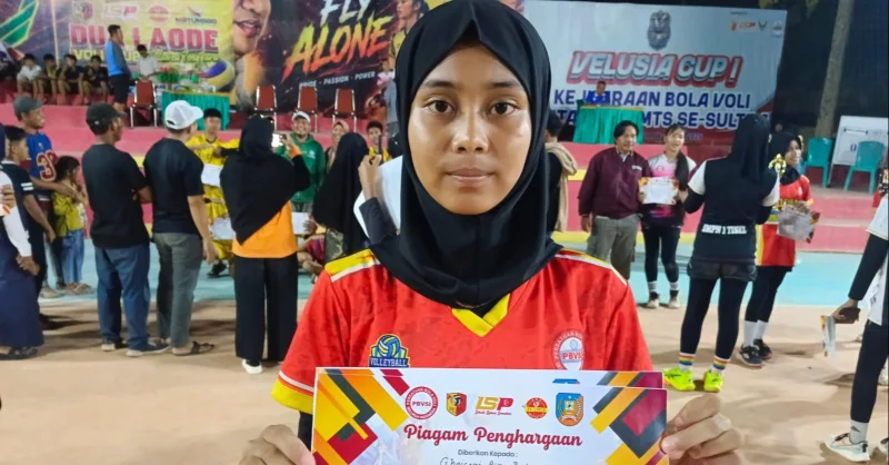 Tim Voli SMPN 1 Maginti Juara Velusia Cup 2026, Kalahkan Sesama Wakil Muna Barat