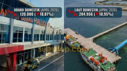 Penumpang Pesawat dan Kapal di Sultra Kompak Turun pada April 2026
