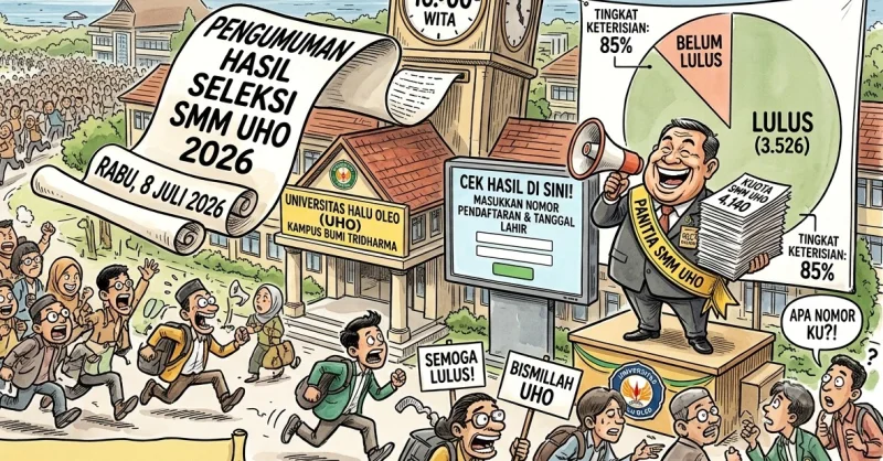 Pengumuman Hasil Ujian Seleksi Mandiri Masuk UHO 2026, Ini Link Cek Nama 3.526 Peserta Lulus