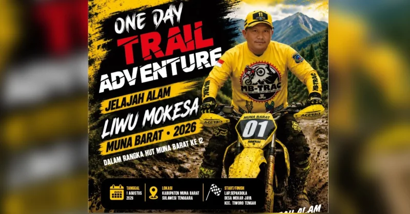 100 Rider Ramaikan One Day Trail Adventure di Muna Barat, Bupati Sediakan Hadiah Motor