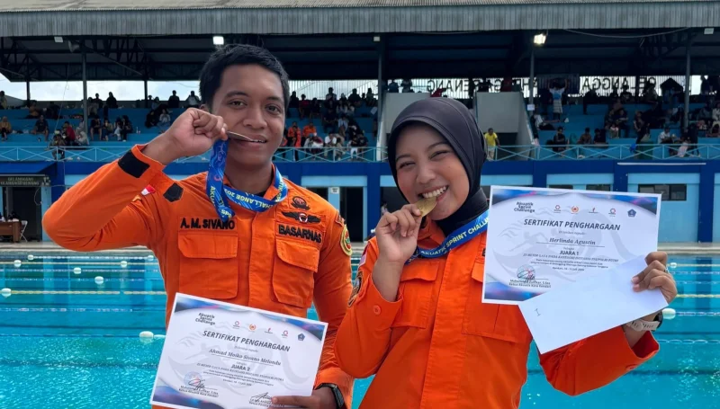 Basarnas Kendari Borong Delapan Medali di Aquatik Sprint Challenge, Herlinda Jadi Best Swimmer