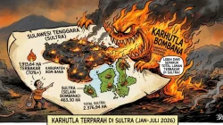 Bombana Jadi Wilayah dengan Karhutla Terparah: 1.913 Hektare Lahan Terbakar