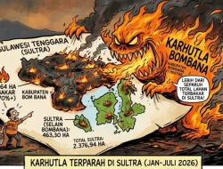 Bombana Jadi Wilayah dengan Karhutla Terparah: 1.913 Hektare Lahan Terbakar