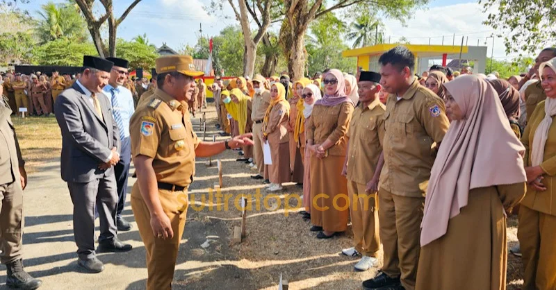 Cek Barisan Apel Gabungan, Bupati Muna Barat Soroti Disiplin Berpakaian ASN
