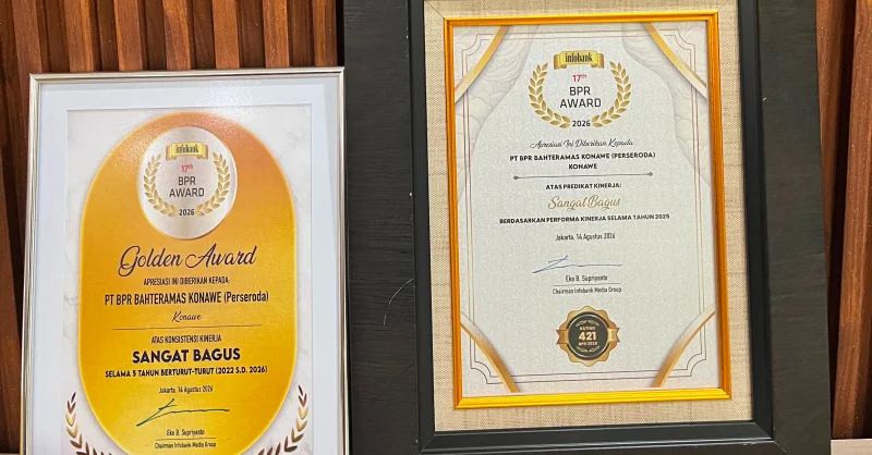 BPR Konawe Sabet Golden Award Infobank 2026, Lima Tahun Konsisten Berkinerja “Sangat Bagus” 3 BPR Konawe Sabet Golden Award Infobank 2026, Lima Tahun Konsisten Berkinerja “Sangat Bagus”