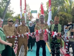Antam, TNI dan Pemkab Konawe Utara Resmikan Jembatan Perintis Garuda di Desa Banggina