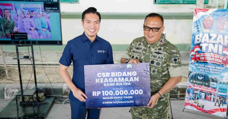 Bank Sultra Salurkan Bantuan CSR dan Beasiswa untuk Keluarga Prajurit Jelang HUT ke-81 TNI 1 Bank Sultra Salurkan Bantuan CSR dan Beasiswa untuk Keluarga Prajurit Jelang HUT ke-81 TNI