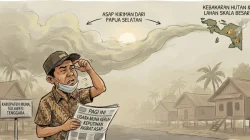 Muna Diselimuti Kabut Asap, BMKG Sebut Kiriman Kebakaran Hutan Papua Selatan 15 Muna Diselimuti Kabut Asap, BMKG Sebut Kiriman Kebakaran Hutan Papua Selatan