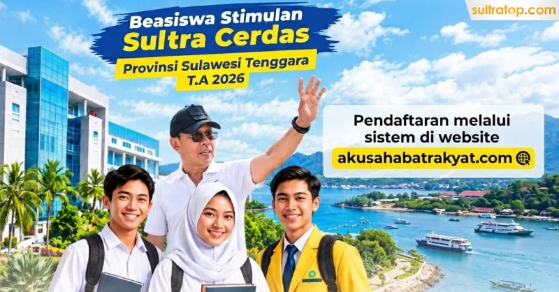 Pemprov Sultra Buka Beasiswa BSSC 2026: Ini Syarat, Alur, dan Jadwal Pendaftaran