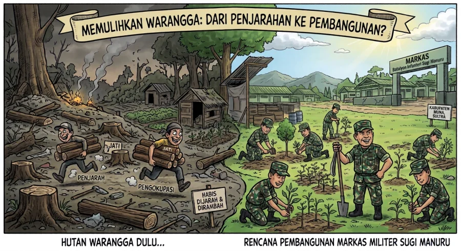 Hutan Warangga Muna Terlanjur Rusak, Pemerhati Lingkungan Sebut Markas Militer Bisa Jadi Momentum Reboisasi